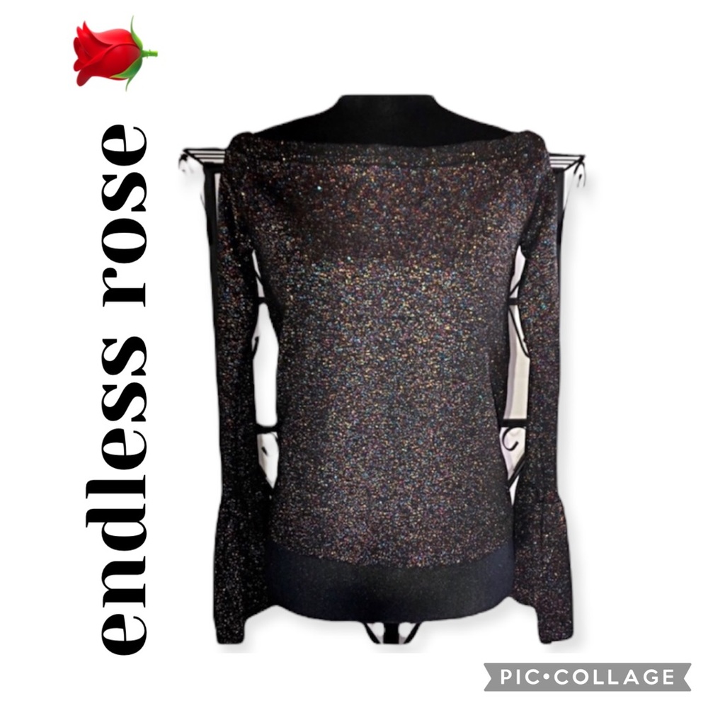ENDLESS ROSE Metallic Threaded Sweater - Picture 4 of 12